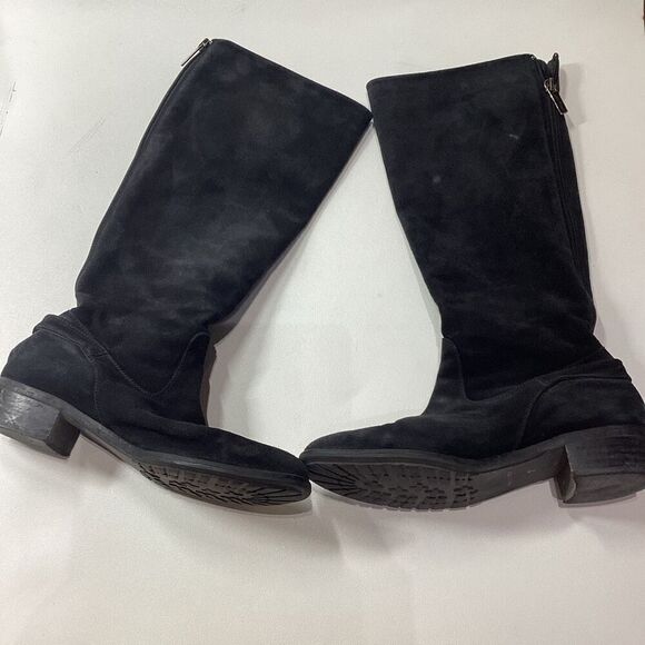 Aquatalia Sue Knee High Boots Black‎ Leather Women’s Size 7 - Picture 2 of 12